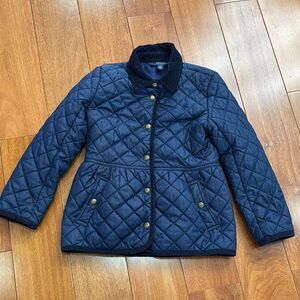 Polo Ralph Lauren Quilted Barn Girls Navy Blue Jacket Size 6X